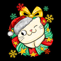 Christmas Wreaths Cat Heavy Core Tee | Teevron