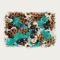 Cowhide Turquoise Glitter Zipper Hoodie | Teevron