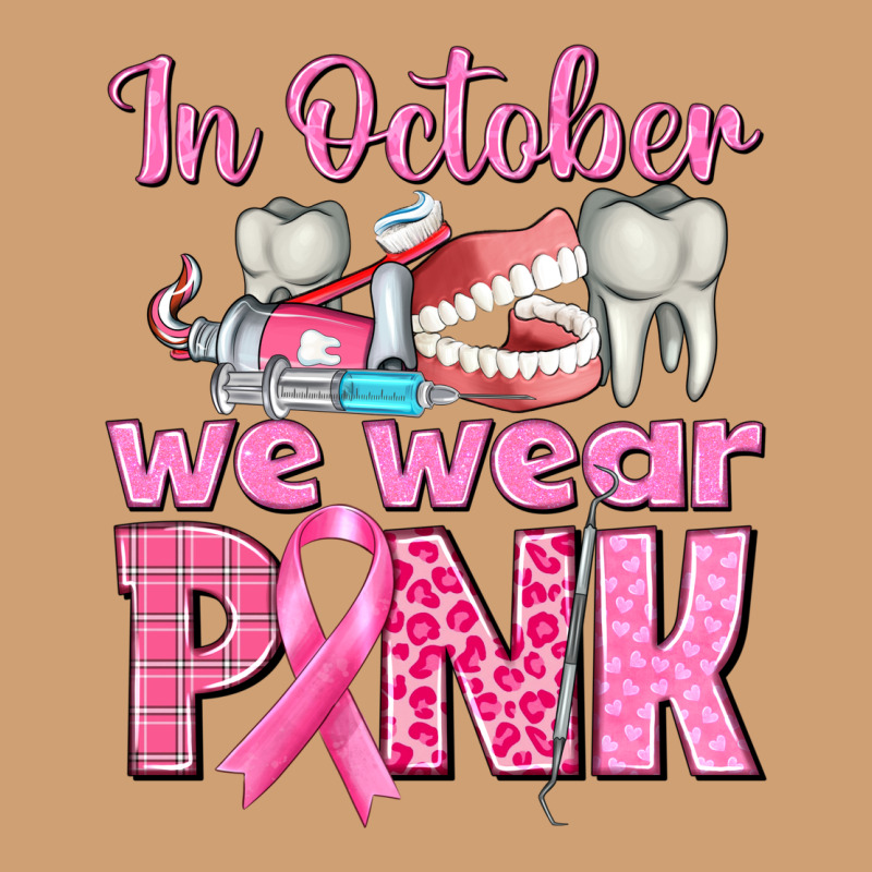 In October We Wear Pink Breast Cancer Awareness Vintage Tee by texasbilliewilder | Teevron