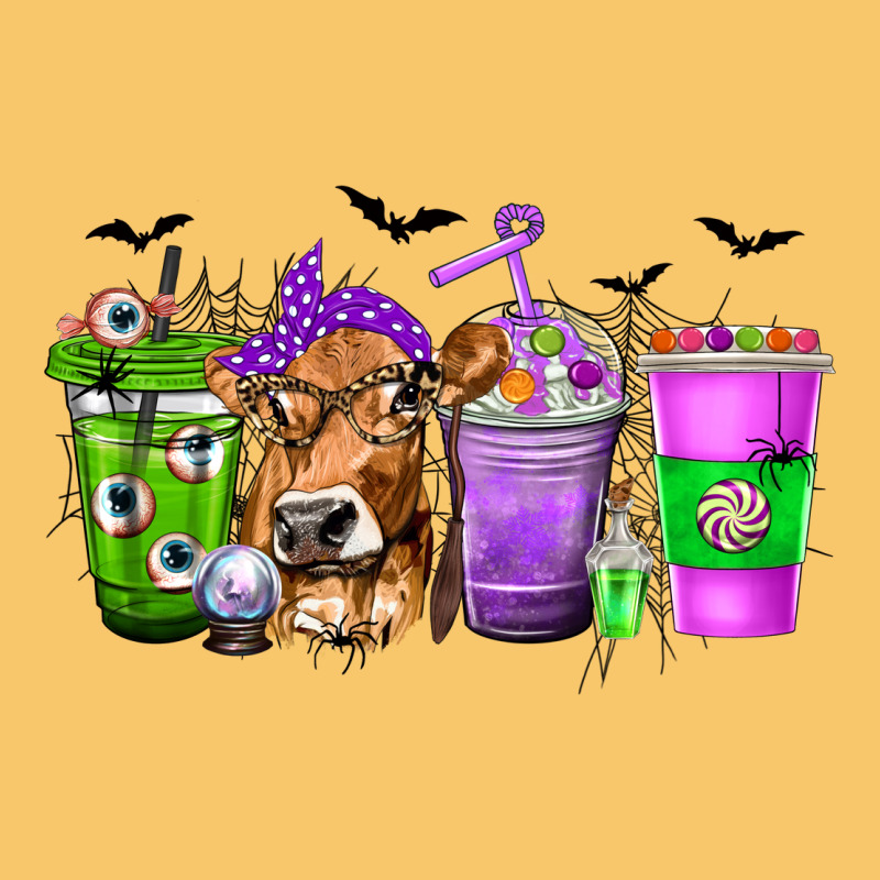Coffee Cups With Cow And Halloween Vintage Hoodie by texasbilliewilder | Teevron