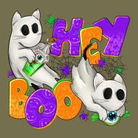 Hey Boo With Ghost Cats Vintage Hoodie | Teevron