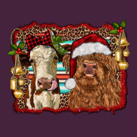 Christmas Heifer And Highland Cow With Serape Background Premium Tee | Teevron