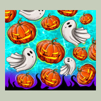 Halloween Pumpkins With Ghosts Long Sleeve Tee | Teevron