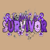 I Am A Survivor Purple Ribbon Vintage Hoodie | Teevron