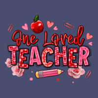One Loved Teacher Afro Messy Bun Vintage Tee | Teevron