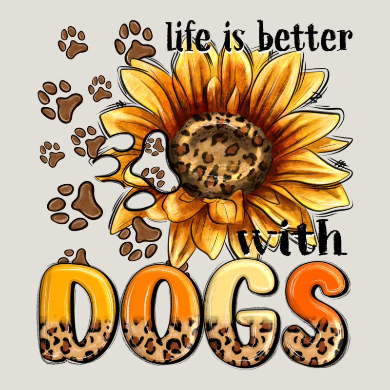 Life Is Better With Dogs Sunflower Heavy Core Tee by MaliasSmallBusiness | Teevron