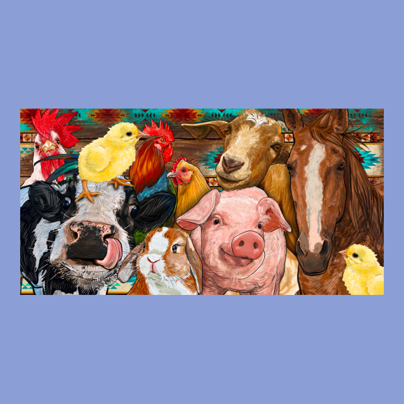 Farm Animals With Aztec Long Sleeve Tee by RanaPortraitStore | Teevron