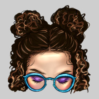 Messy Bun Mom And Glitter Glasses Premium Tee | Teevron