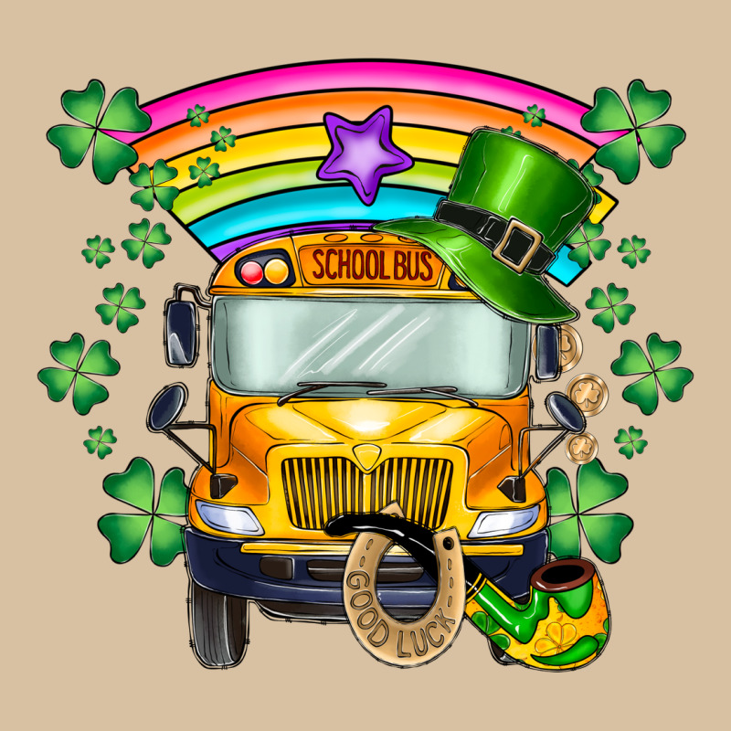 St. Patricks Day School Bus Heavyweight Hoodie by SublimationCraftShop | Teevron