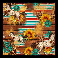 Western Horse Sunflowers Gemstone Seamless Pattern Heavyweight Sweatshirt | Teevron