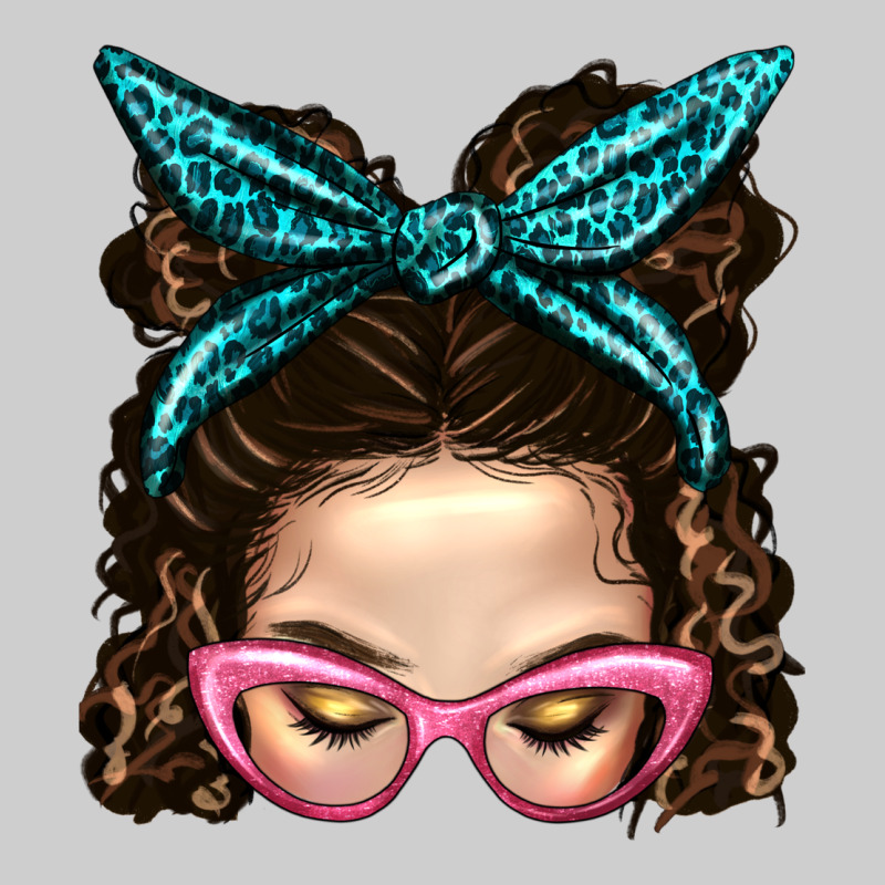 Messy Bun Mom With Leopard Bandana Premium Tee by BundleAndBundleShop | Teevron
