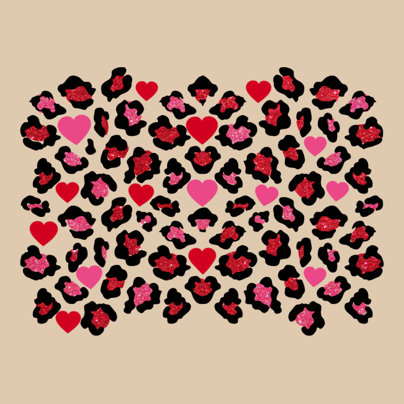 Valentine's Day Leopard And Heart Background Heavyweight Sweatshirt by FaDigitalArtStudio | Teevron