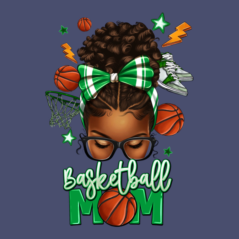 Basketball Mom Afro Messy Bun Vintage Tee by texasbilliewilder | Teevron