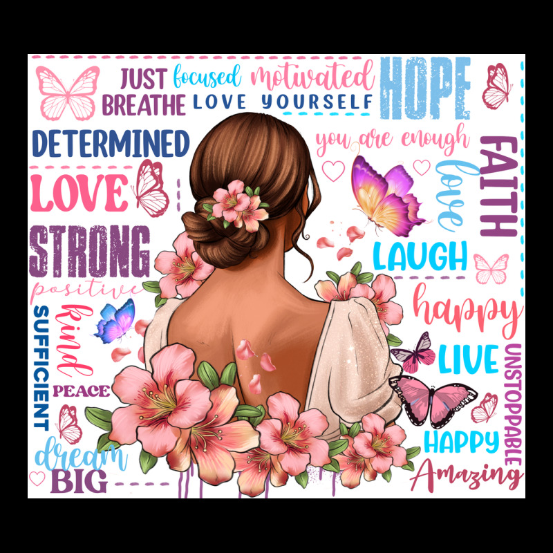 Positive Affirmations Girl Heavy Core Tee by MaliasSmallBusiness | Teevron