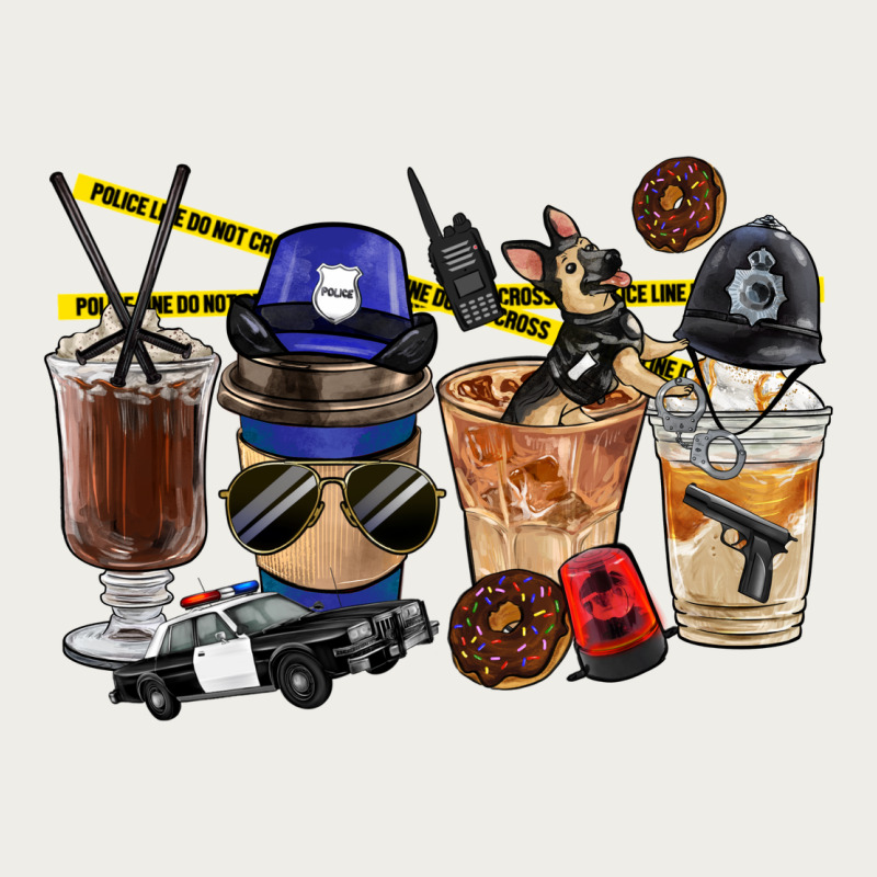 Police Coffee Cups Zipper Hoodie by FaDigitalArtStudio | Teevron