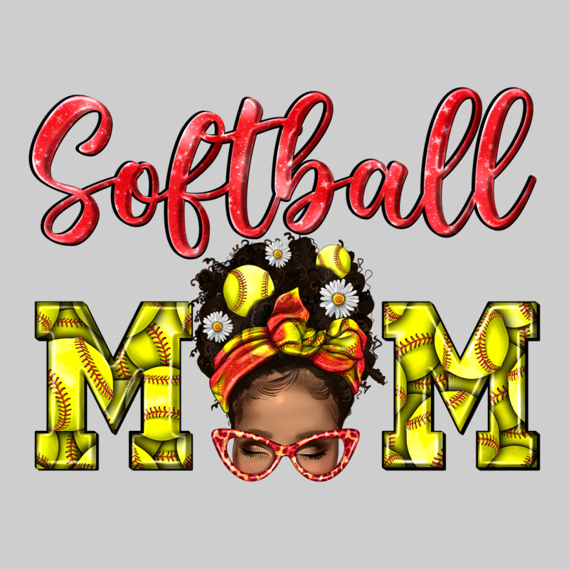 Softball Mom And Afro Messy Bun Mom Premium Tee by BundleAndBundleShop | Teevron