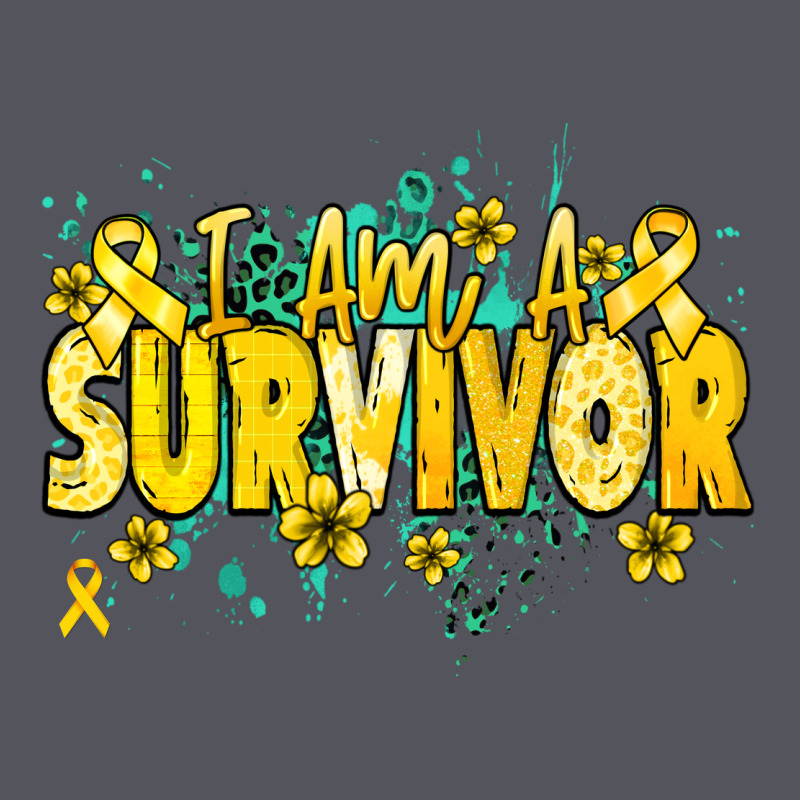 I Am A Survivor Yellow Ribbon Vintage Hoodie by NancyCooperArtShop | Teevron