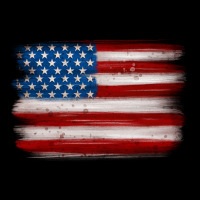 American Flag Distressed Background Heavy Core Tee | Teevron