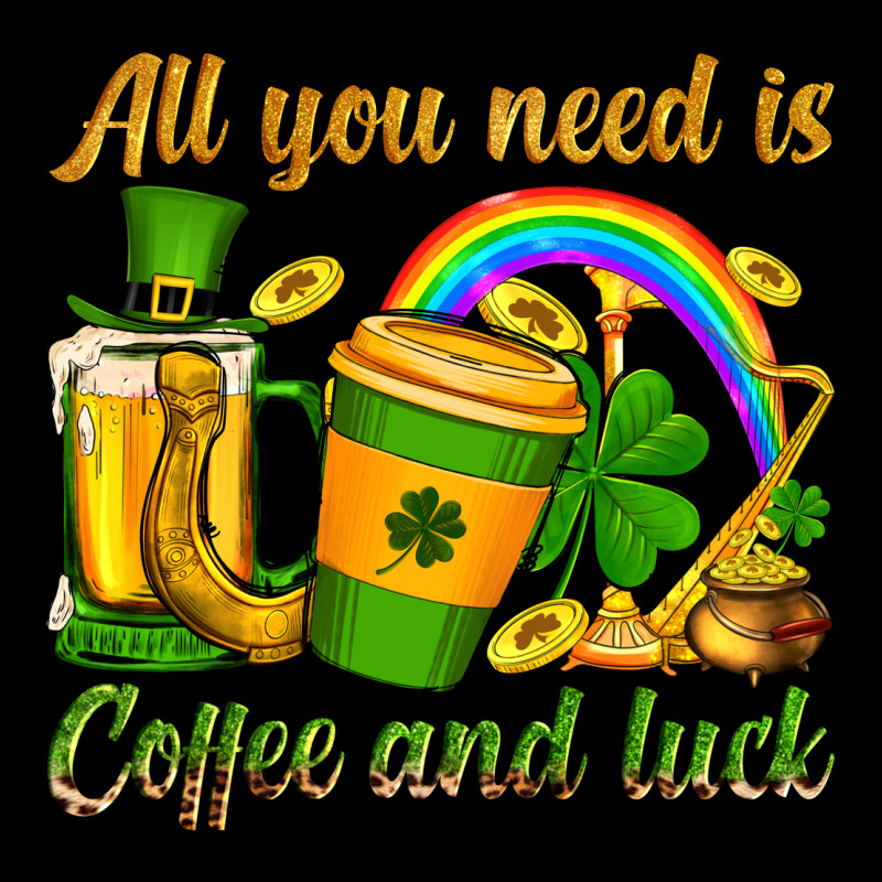 St. Patrick's All You Need Is Coffee And Luck Heavyweight Sweatshirt by OliviaCreatesArt | Teevron