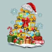 Christmas Tree With School Bus Heavy Core Tee | Teevron