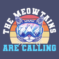 Skiing T  Shirt Ski Goggles Cat The Meowtains Are Calling Skier Winter Vintage Tee | Teevron