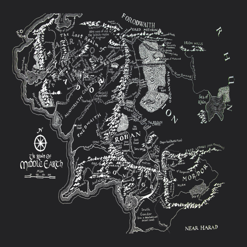 Middle Earth Map [tb] Vintage Tee by linhVisuals | Teevron