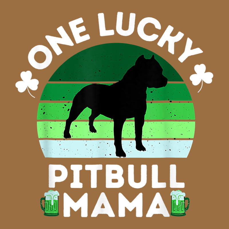 Funny St Patrick's Day One Lucky Pitbull Mama Pitbulldog T Shirt Vintage Tee by linhVisuals | Teevron