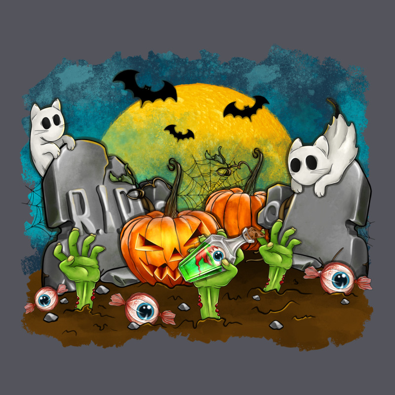 Cemetery With Ghost Cats Vintage Hoodie by texasbilliewilder | Teevron