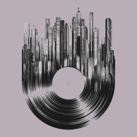 Vinyl Record Cityscape Vintage Tee | Teevron
