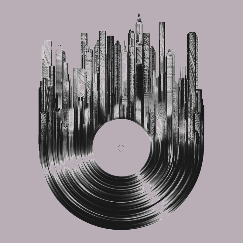 Vinyl Record Cityscape Vintage Tee by linhVisuals | Teevron