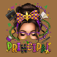 Mardi Gras Principal Caucasian Messy Bun Vintage Tee | Teevron