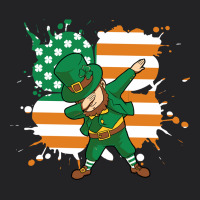 Dabbing Leprechaun Irish American Flag Vintage Tee | Teevron