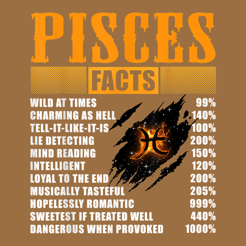 Pisces Facts T Shirt Pisces Birthday Gifts Vintage Tee by linhVisuals | Teevron