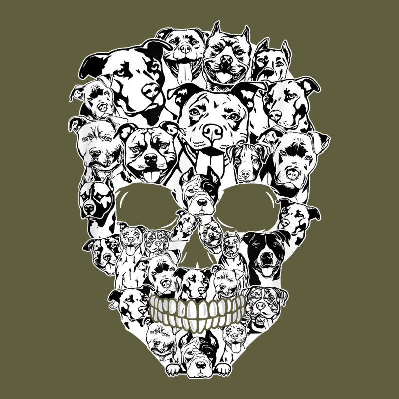 Funny Pitbull Skull Dog Skeleton Halloween T Shirt Vintage Tee by linhVisuals | Teevron