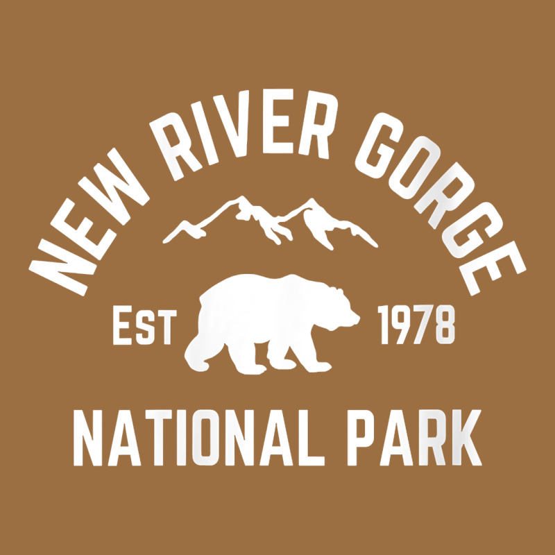 Womens New River Gorge National Park Bear West Virginia Nature V Neck Vintage Tee by linhVisuals | Teevron