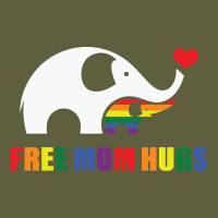 Free Mom Hugs Pride Elephant Rainbow Vintage Tee | Teevron