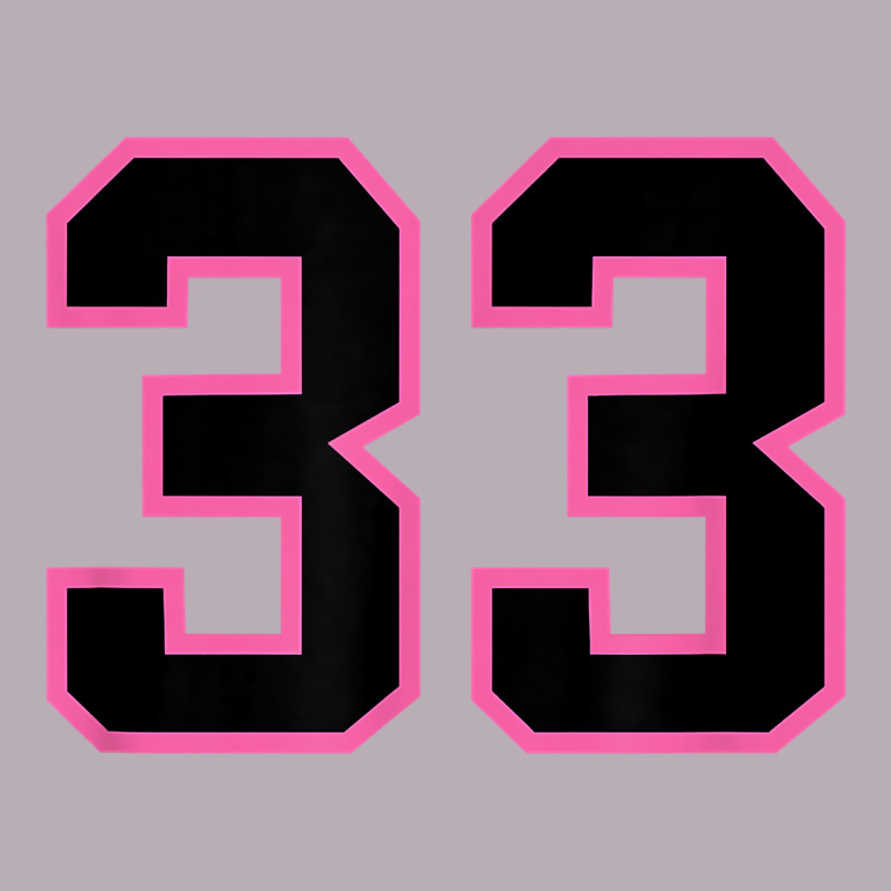 Number 33 Sports Jersey Athlete Fan Pink Black Lucky Number T Shirt Vintage Tee by linhVisuals | Teevron