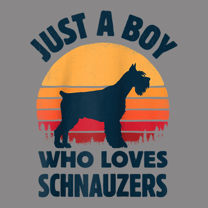 Schnauzer Just A Boy Who Loves Dogs Men Retro Vintage Sunset Raglan Ba Vintage Tee by linhVisuals | Teevron