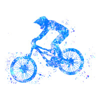 downhill mountain bike t  shirt downhill mountain bike jump blue water | Teevron