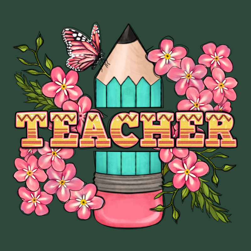 Teacher Floral Pencil Zipper Hoodie by BundleAndBundleShop | Teevron