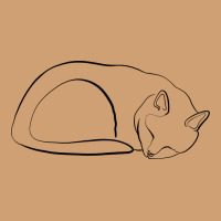 Sleeping Cat Line Art Vintage Tee | Teevron