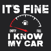 Empty Gas Gauge It’s Fine I Know My Car Low Fuel Joke Vintage Tee | Teevron