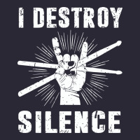 I Destroy Silence Drum Set Drummer Gift Vintage Tee | Teevron