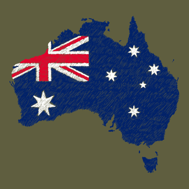 Australia Map Flag Drawing Line Art Vintage Tee by linhVisuals | Teevron