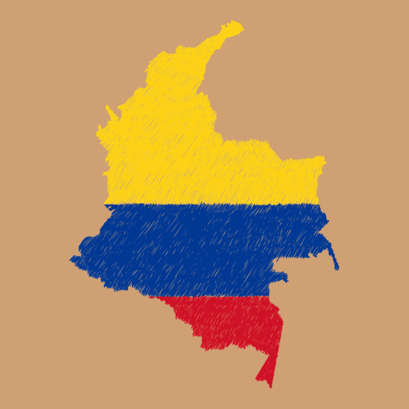 Colombia Flag Map Drawing Line Art Vintage Tee by linhVisuals | Teevron