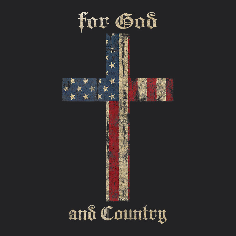 For God And Country Cross American Flag Faith Us Patriotic Tank Top Vintage Tee by linhVisuals | Teevron