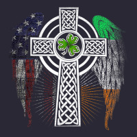 Irish American Usa Flag Celtic Cross St Patrick's Day Premium T Shirt Vintage Tee | Teevron