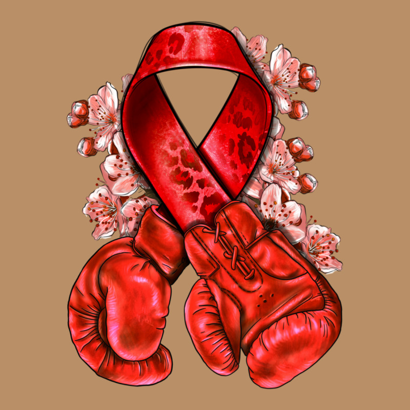Red Ribbon With Boxing Gloves Vintage Hoodie by NancyCooperArtShop | Teevron