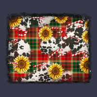 Cowhide Sunflowers Candy Canes Christmas Background Long Sleeve Tee | Teevron