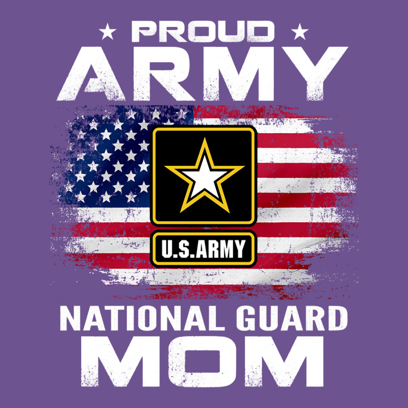 Proud Army National Guard Mom With American Flag Gift Pullover Hoodie Vintage Tee by linhVisuals | Teevron